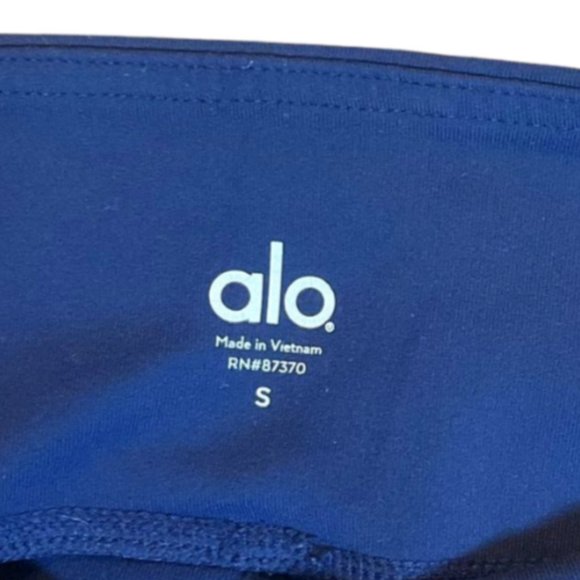 ALO Yoga Navy Blue Moto Leggings Workout Pants sz S - Picture 6 of 7